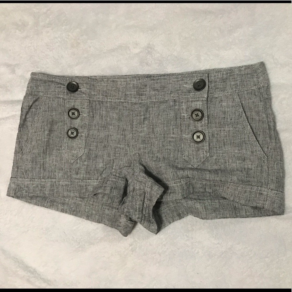 Grey and white shorts